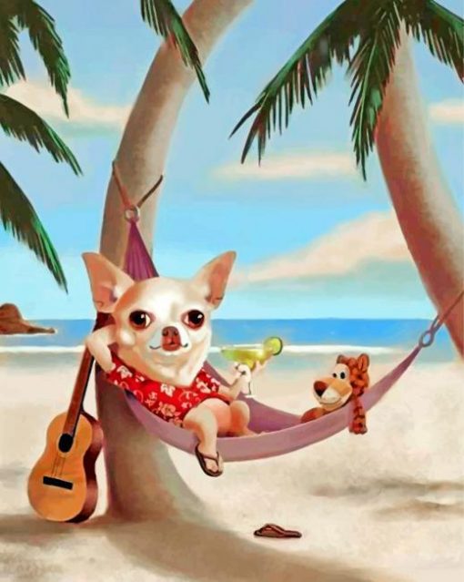 Chihuahua-On-Hammock-paint-by-numbers