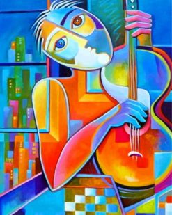 Cubism-Guitarist-paint-by-number