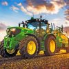 Aesthetic Green Tractor piant by numbers