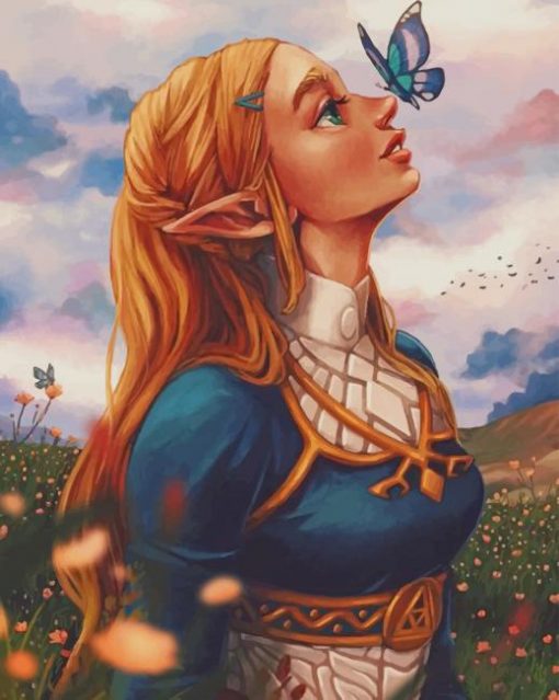 beautiful-princess-zelda-paint-by-number