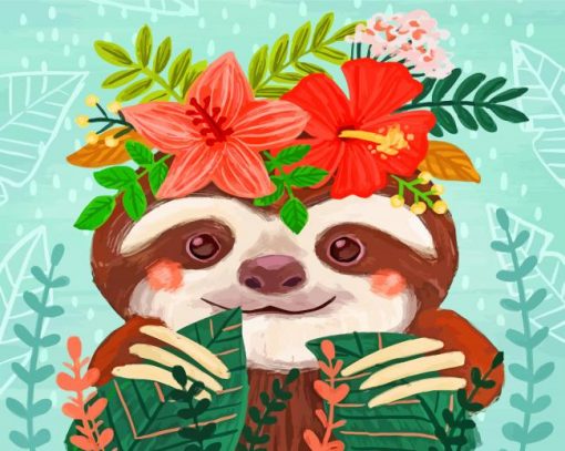 cute-sloth-paint-by-numbers