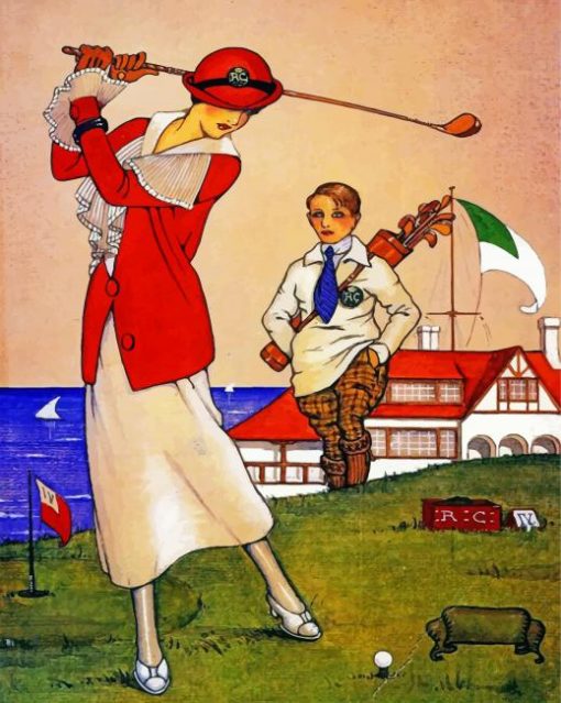 golfer-woman-paint-by-number