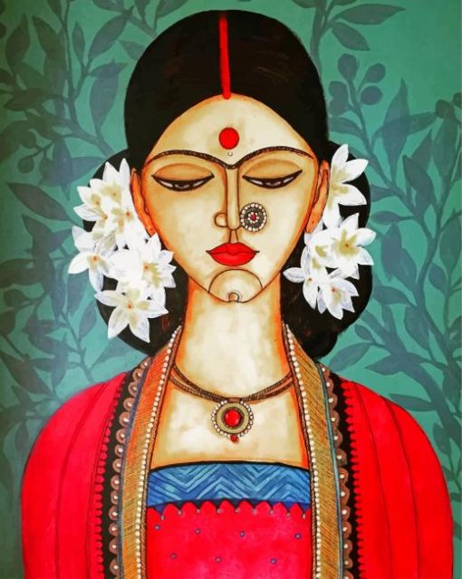 indian-woman-paint-by-numbers