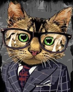 nerdy-cat-with-glasses-paint-by-number