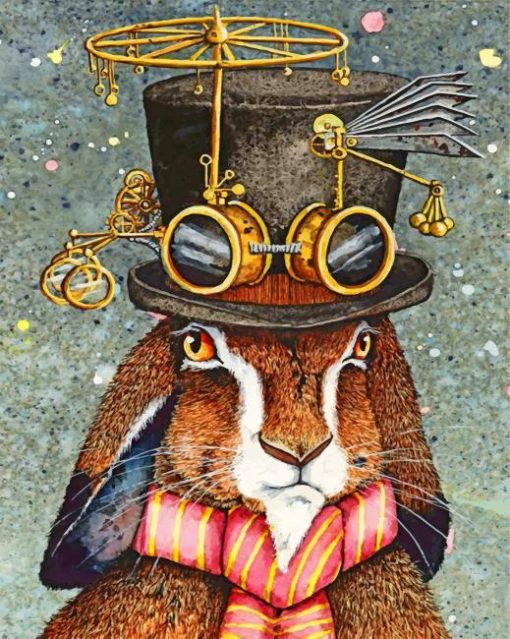 steampunk-rabbit-paint-by-numbers