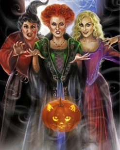 Christmas Witches paint by numbers