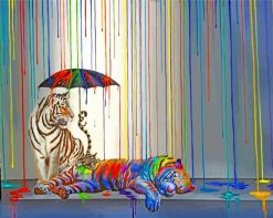 Colorful Rain paint by numbers