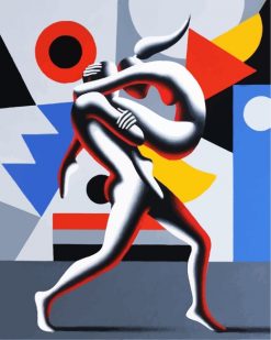 Abstract Dancer paint by numbers