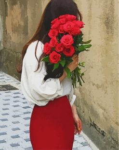 aesthetic-girl-with-rose-paint-by-numbers