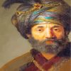 Rembrandt In Oriental Costume paint by numbers