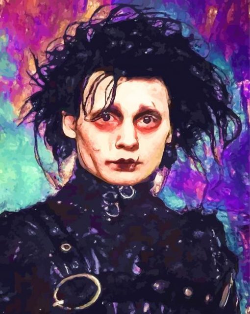 Sad Edward Scissorhands paint by numbers