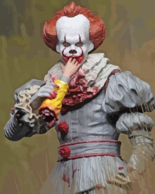 Bloody Pennywise paint by numbers