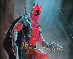 Deadpool Batman paint by numbers