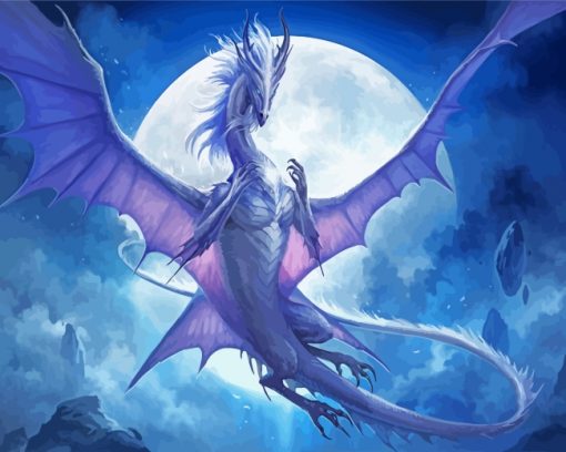 Dragon Moonlight paint by numbers