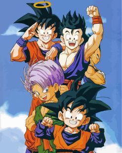 Dragon Ball Z Friends paint by numbers