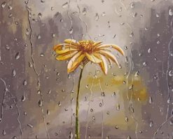 Flower in Rain paint by numbers