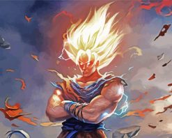 Goku Art paint by numbers