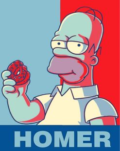 Homer Simpson Illustration Paint by numbers