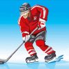 Ice Hokey Player paint by numbers