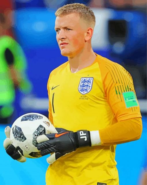 Jordan Pickford Football PLayer paint by numbers