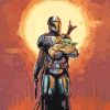 Mandalorian And Baby Yoda Art paint by numbers