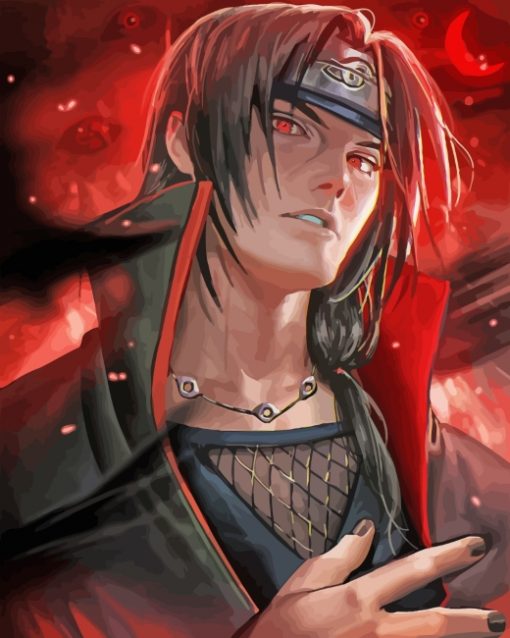 Naruto Itachi Uchiha paint by number