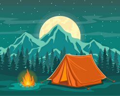 Night Camping paint by numbers