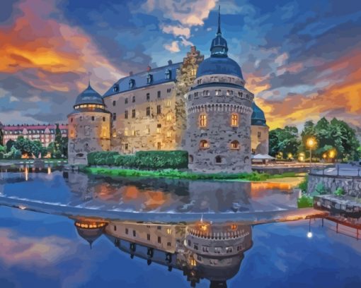 Orebro Castle Sweden paint by numbers