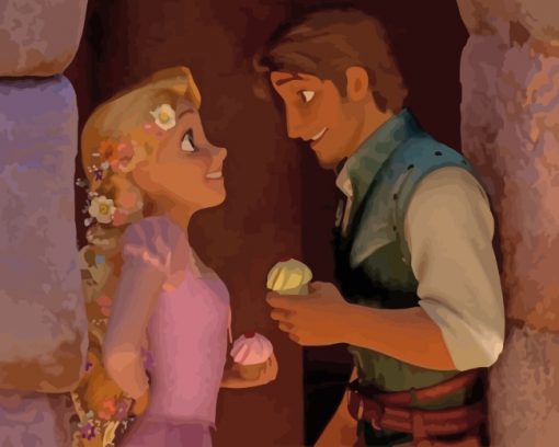 Rapunzel And Flynn Rider paint by numbers