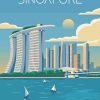 Singapore City Poster paint by numbers