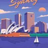 Sydney Australia Poster paint by numbers