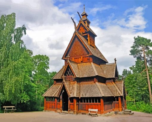 The Norwegian Museum Of Cultural Oslo paint by numbers