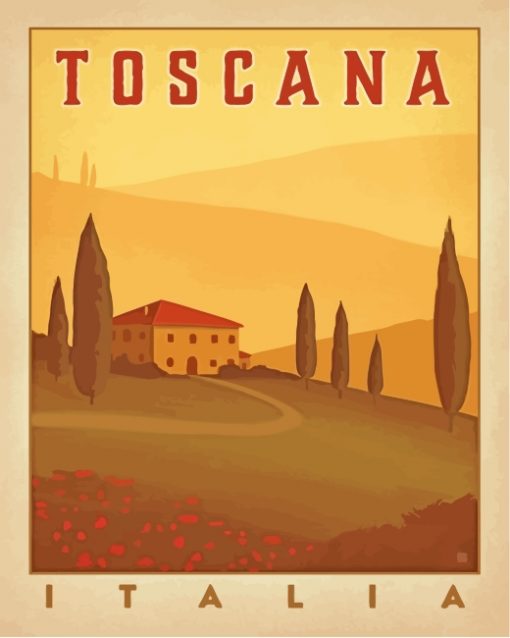 Toscana Italy paint by numbers