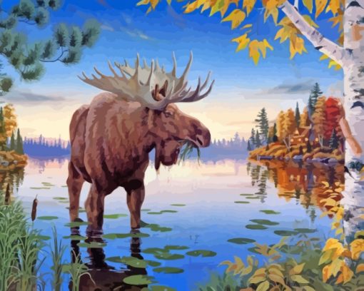 Wildlife Moose paint by numbers