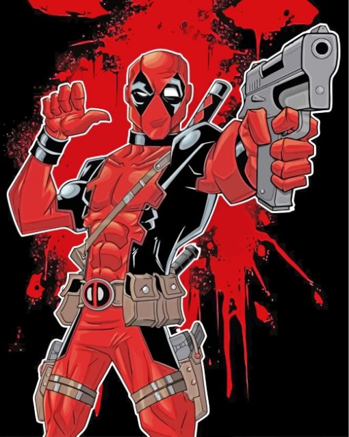 Deadpool Art paint by numbers