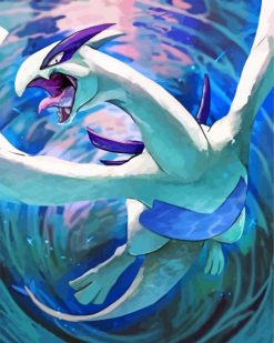 Lugia Pokemon paint by numbers