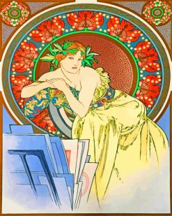 Mucha Artwork ppaint by numbers