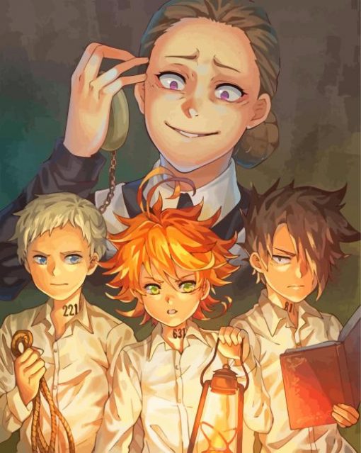 The Promised Neverland Characters paint by numbers