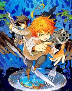 The Promised Neverland Manga paint by numbers