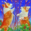 Corgi Dogs In Snow paint by numbers