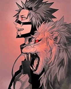 Eijiro Kirishima And Lion paint by numbers