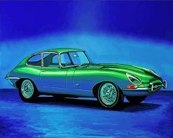 Green-Jaguar-Car-paint-by-numbers