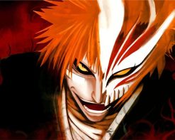 Ichigo Kurosaki Face paint by numbers