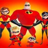 The Incredibles Movie paint by numbers