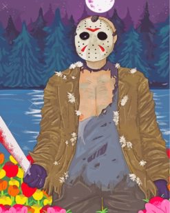 ason Voorhees Horror Movie paint by numbers