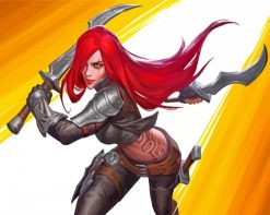 Katarina Warrior paint by numbers