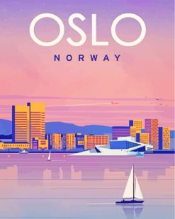 Norway Oslo Poster paint by numbers