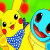 Pikachu And Squirtle paint by numbers