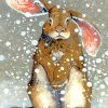 Rabbit In Snow panels paint by numbers