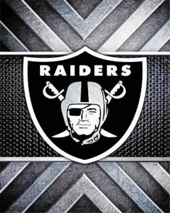 Raiders Football Logo Paint by numbers